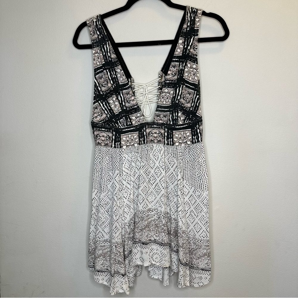 Free People Printed Cotton Noyale Heat Wave Summer Tunic Dress Size S